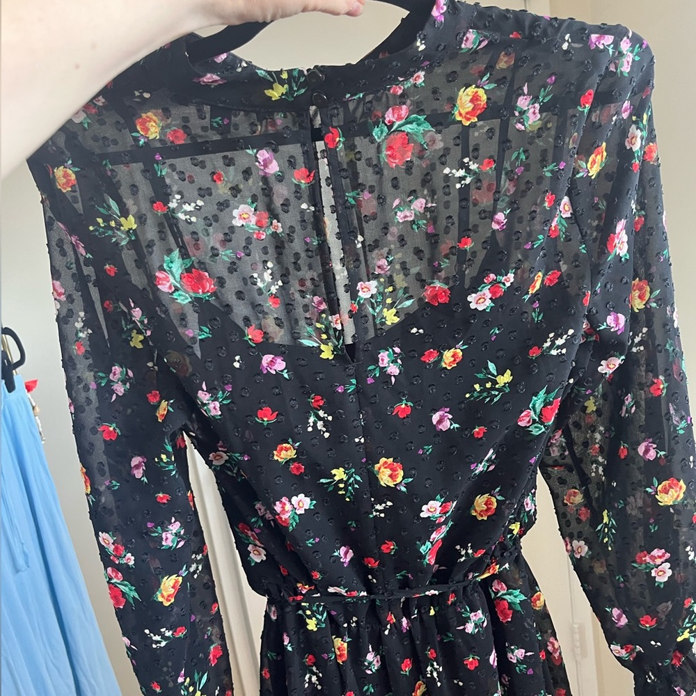 Banana Republic black floral dress